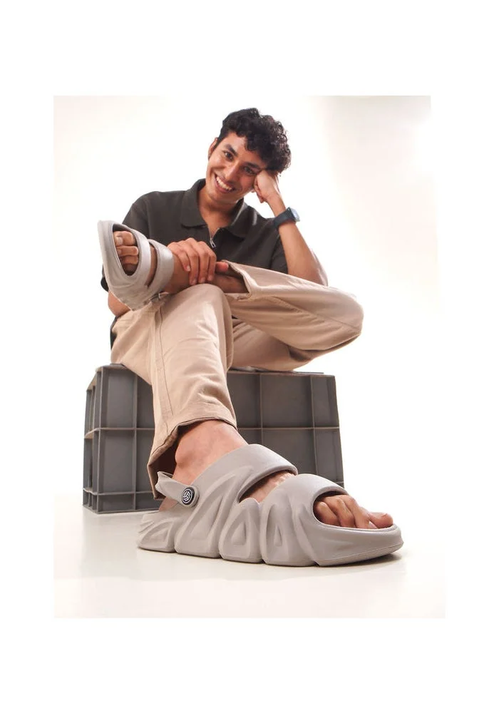 Bacca Bucci Grey Reactor Slides – Ultra-Light All-Terrain EVA Sliders for Men | Best Price UAE
